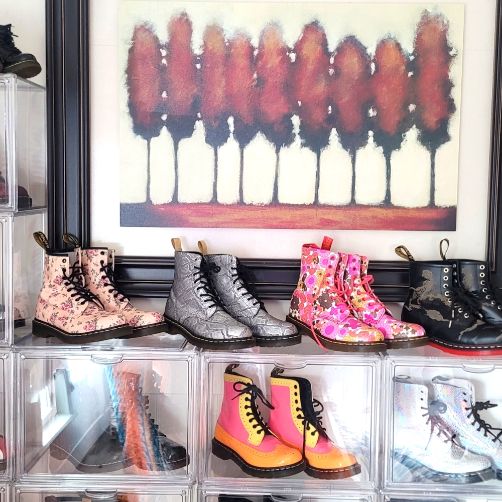 Colorful Lace-Up Doc MARTEN Boots Collection.  Womens Sz 8 and 9